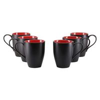 SADA HRNKŮ NA KÁVU 24925 HOT RED, KAFFEEBECHER - černá/tmavě žlutá, Trend, keramika (300ml) - Creatable