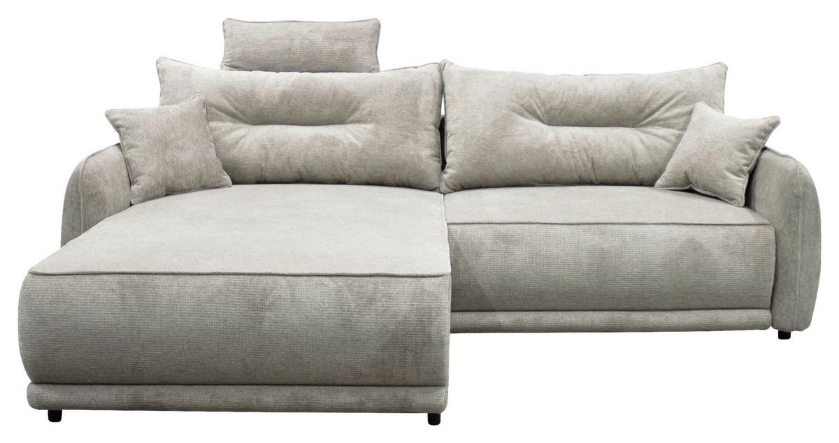 Ecksofa Fresh Graubraun 195x264 cm - Beige/Graubraun, Design, Textil (195/264cm) - MID.YOU