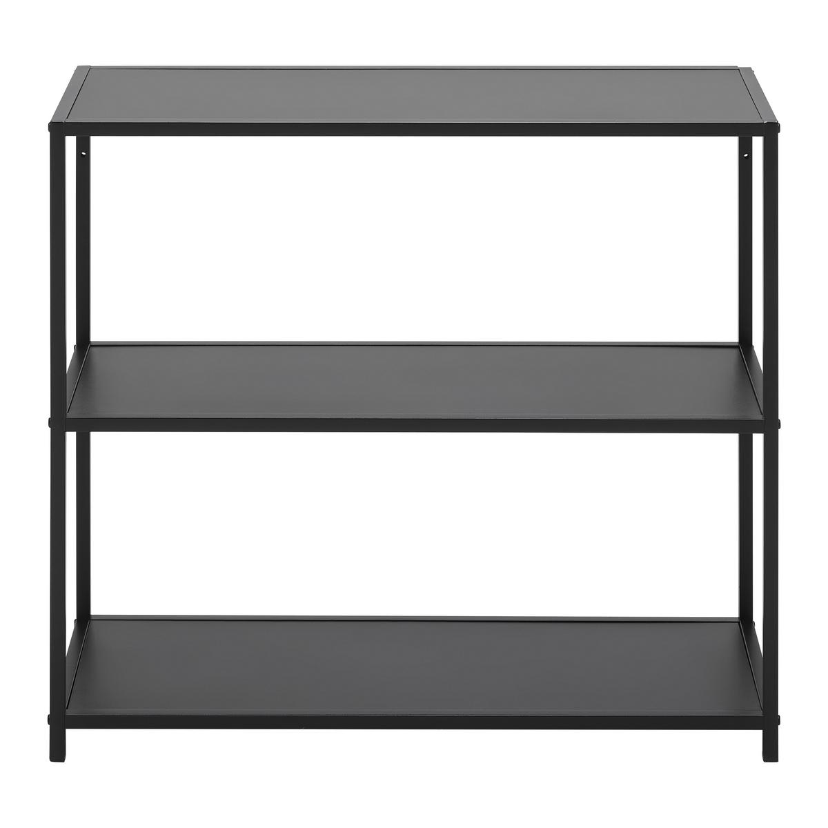 REGÁL BASTIAN II *CENOVÝ TRHÁK* - čierna, Modern, kov/kompozitné drevo (77/68/30cm) - Based