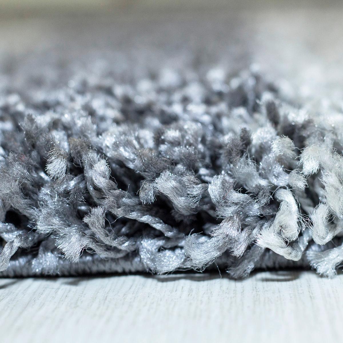 Hochflor Teppich Grau Gala 60x110 cm - Grau, Design, Textil (60/110cm)