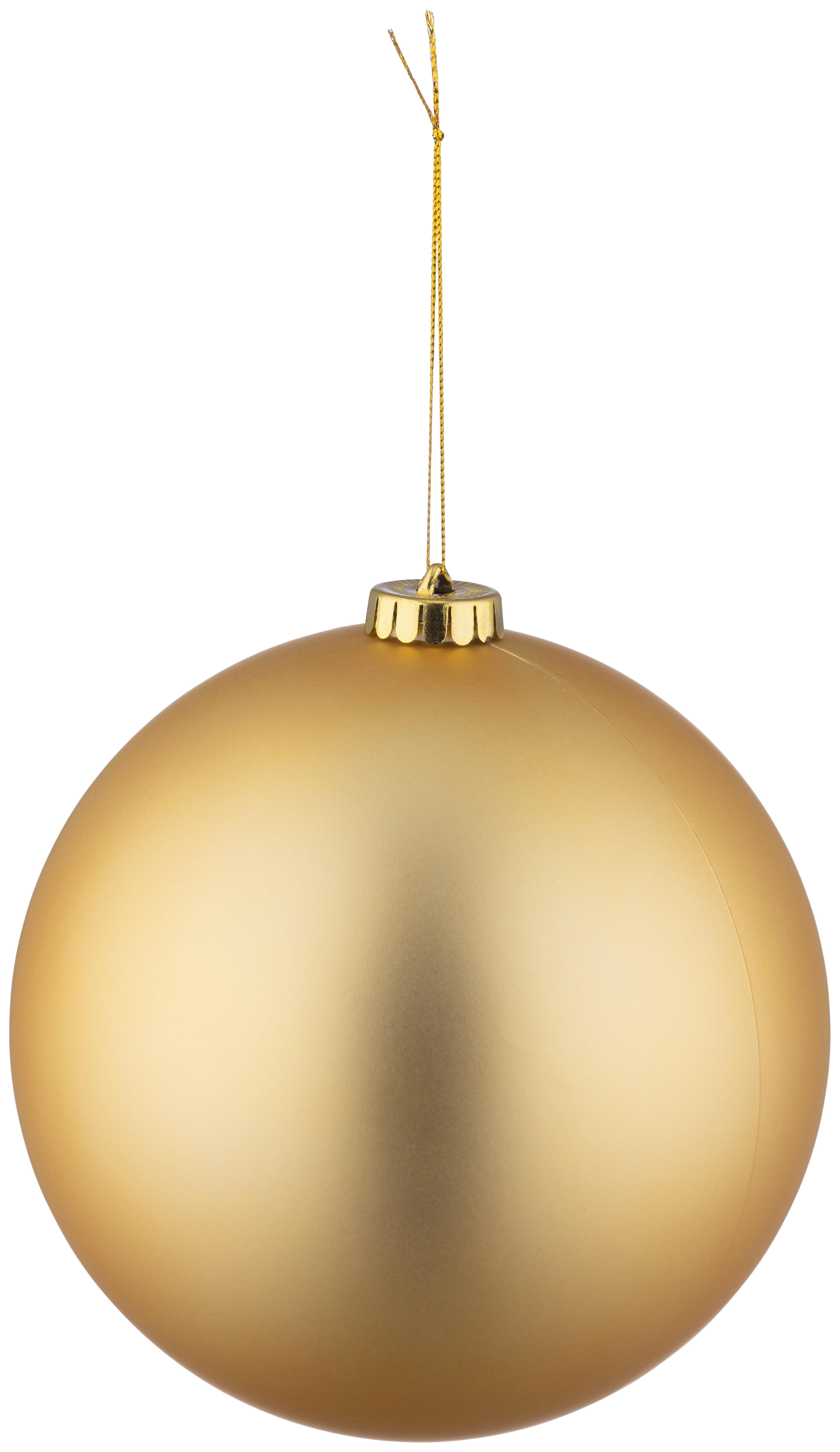 CHRISTBAUMKUGEL Daisy, Goldfarben - Goldfarben, KONVENTIONELL, Kunststoff (15cm) - Luca Bessoni