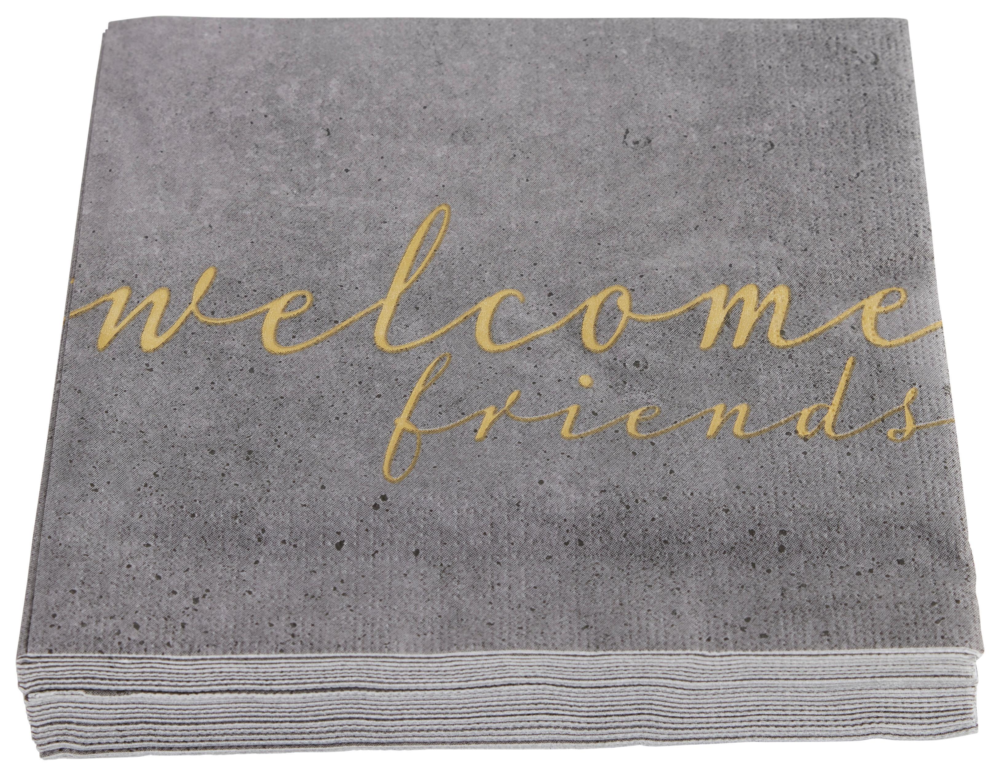 UBROUSEK KAI - tmavě šedá/barvy zlata, papír (33/33cm)