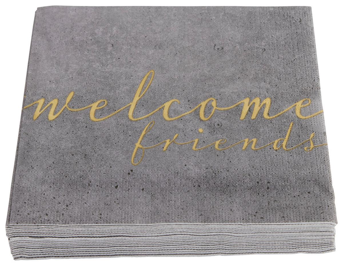 UBROUSEK KAI - tmavě šedá/barvy zlata, papír (33/33cm)