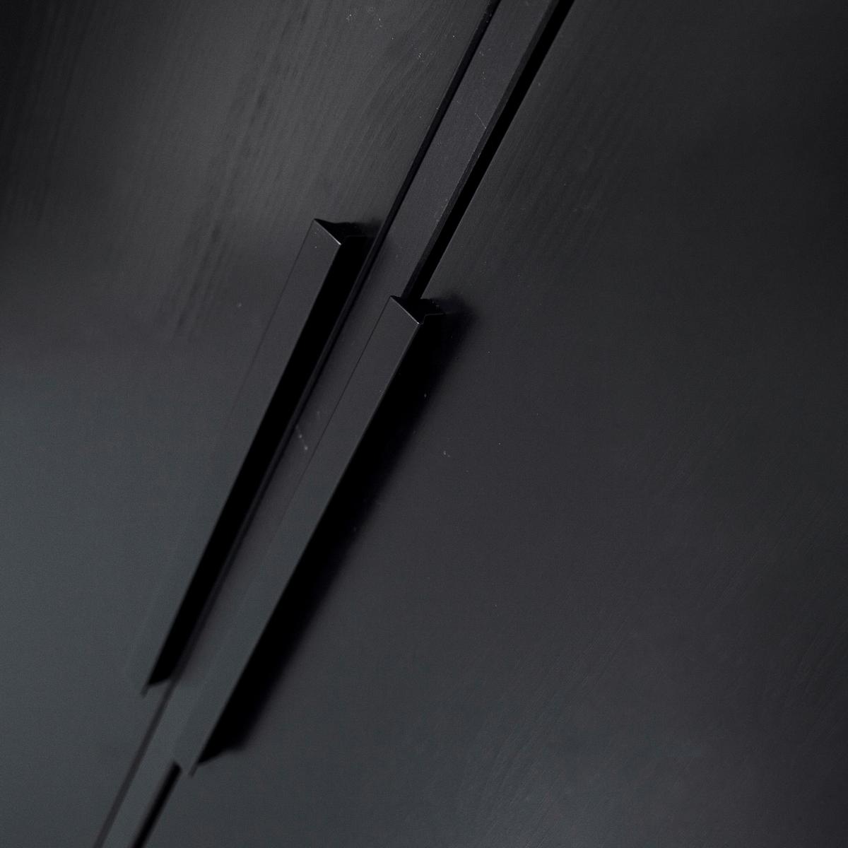 DREHTÜRENSCHRANK Adam Schwarz B: 100cm - Schwarz, Basics, Holz (100/200/53cm) - MID.YOU