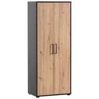 AKTENSCHRANK AINO H650 2T - Schwarz/Eiche Artisan, MODERN, Holzwerkstoff (65,1/163,6/41cm) - MID.YOU