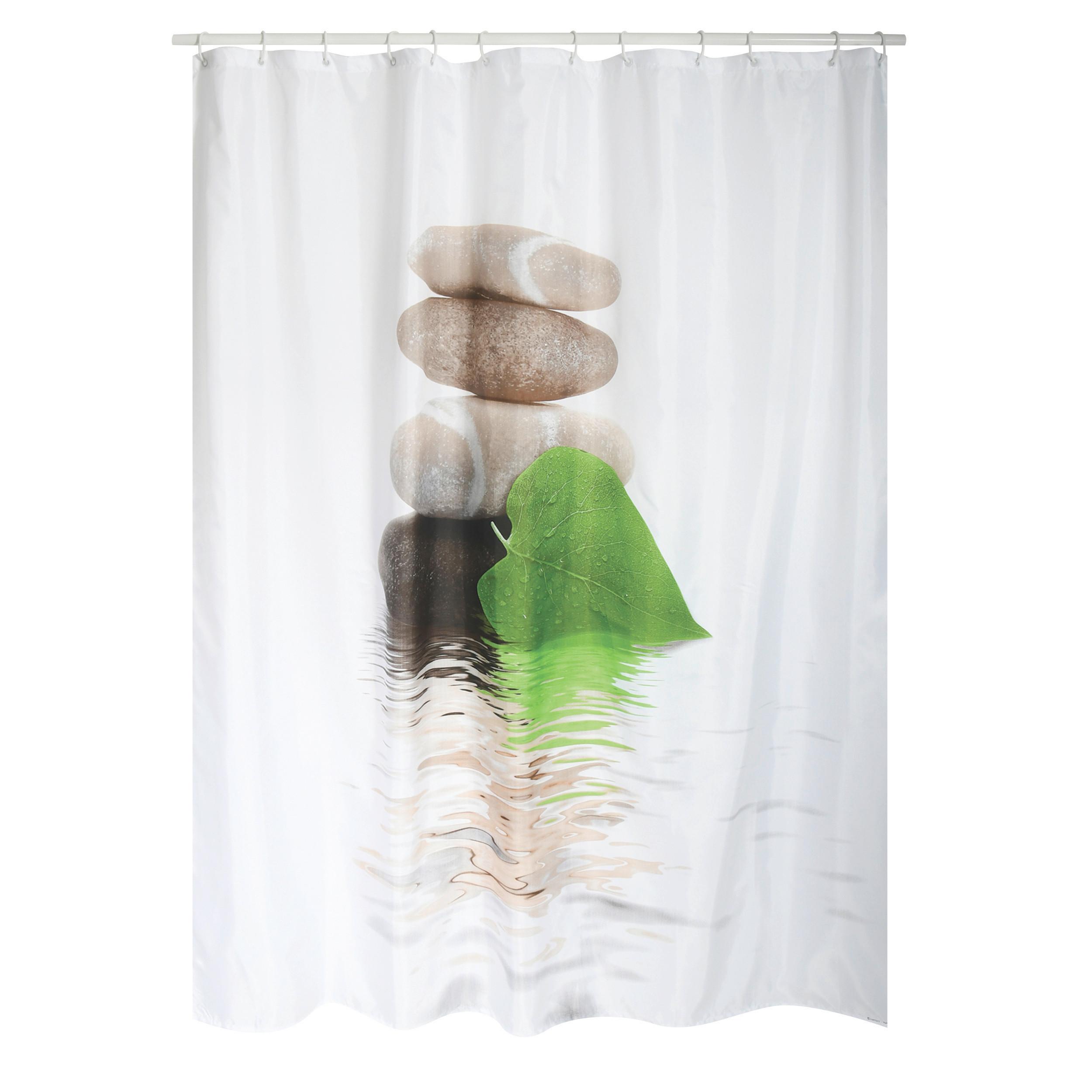 Duschvorhang in Weiß Textil/Mischgewebe - Weiß, Basics, Textil (180/200cm) - MSV