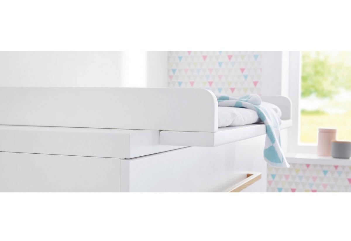 Wickelkommode 133415b Riva - Weiß/Naturfarben, Design, Holz/Holzwerkstoff (115/106/79 bzw 58cm) - Pinolino