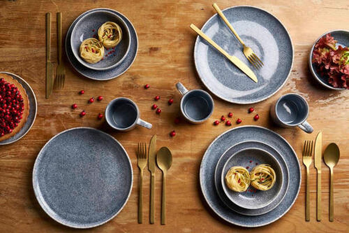 KAFFEEBECHERSET 3183144 TOSKA - Blaugrau, Basics, Keramik - Van Well