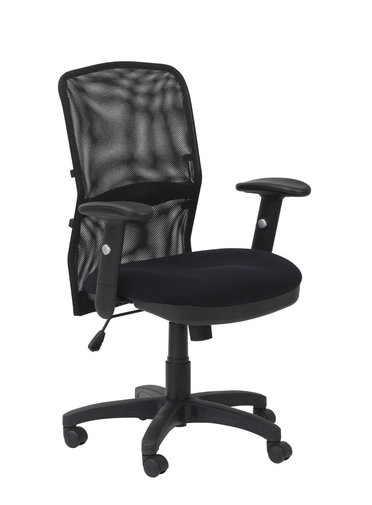 Drehstuhl Dakota Schwarz B: 67 cm - Schwarz, Design, Kunststoff/Textil (67/107/50cm) - MID.YOU