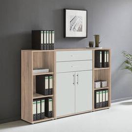Office Edition B: 172,6 cm Sonoma Eiche/Weiß - Weiß/Sonoma Eiche, MODERN, Holzwerkstoff (172,6/113,6/33cm) - MID.YOU