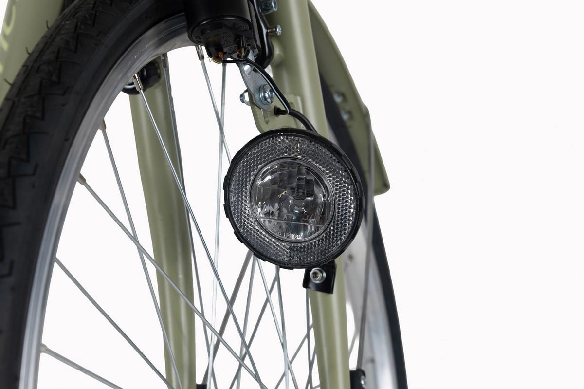 Citybike 26'' mit Korb DaCapo Canaloupe khaki - Cappuccino, LIFESTYLE, Metall (25/140/60cm)