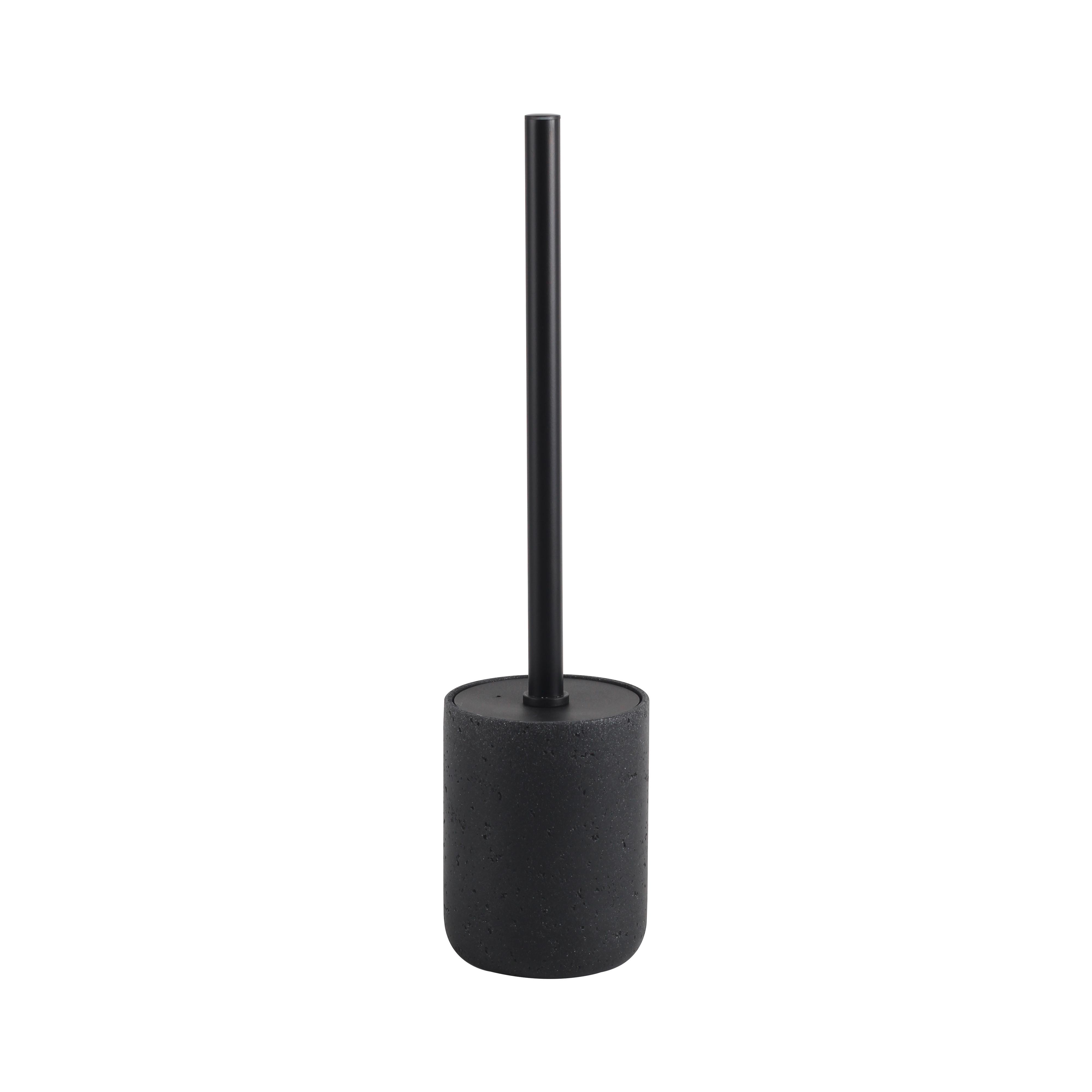 WC sada -štětka a držák LOKI - černá, Moderní, kov/plast (9,5/38,5cm) - Mömax