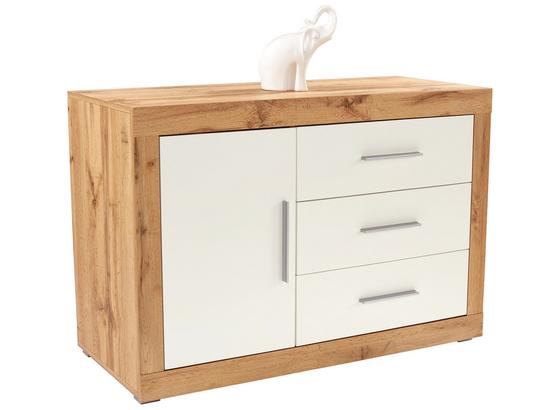 Komoda Frame - bílá/barvy dubu, Konvenční, kompozitní dřevo (122/75/42cm) Komoda Frame - bílá/barvy dubu, Konvenční, kompozitní dřevo (122/75/42cm)