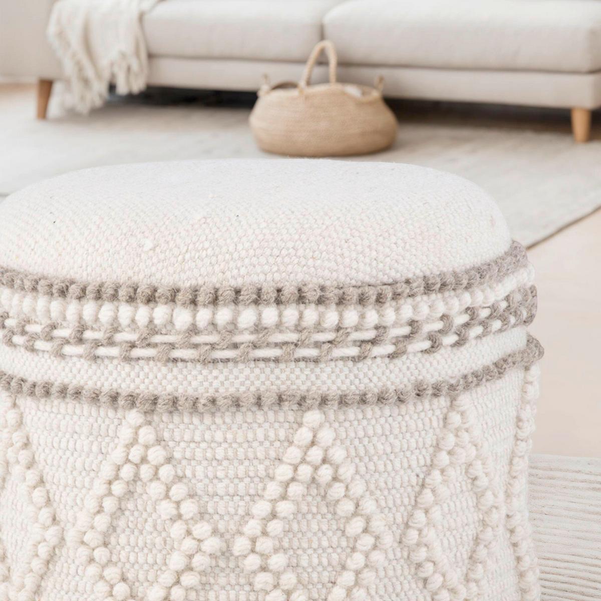 Ülőke Livetastic - krémszínű, Basics, textil (40/45/40cm) - Livetastic