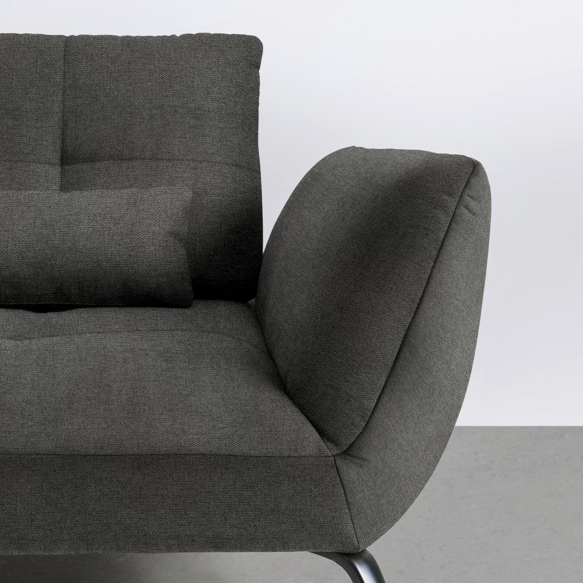 Rohová sedačka TRENDY, levá, antracitová - černá/antracitová, Moderní, kov/kompozitní dřevo (250/93/310cm) - Premium Living
