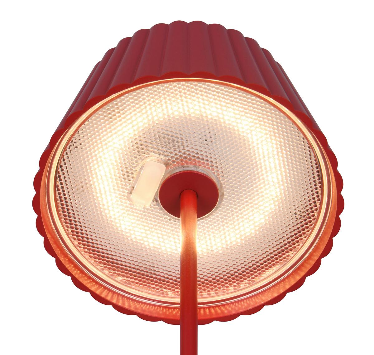 Akku-stehleuchte R47706110 Suarez - Rot, Design, Metall (13,5/123cm)