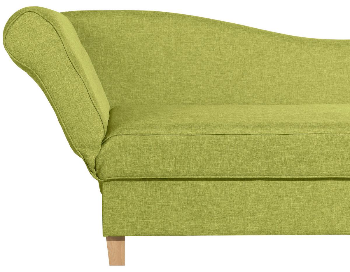 Recamiere Selma  Hellgrün Li. mit Bettkasten+ Schlaffunktion - Buchefarben/Hellgrün, Design, Textil (190/88/82cm) - Max Winzer