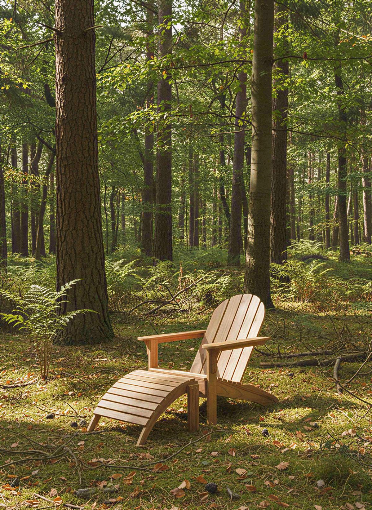 Gartenliege Ellen/Vito, natur 105x88x80 cm - Teakfarben, Natur, Holz (105cm) - Gardenson