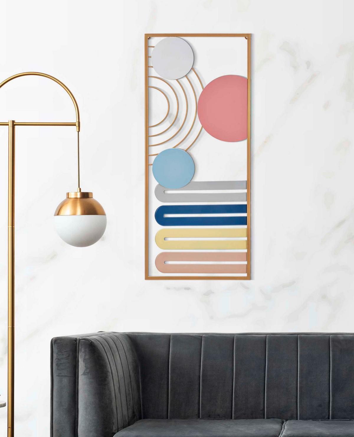 Wanddeko Colorful B Multicolor B: 84 cm - Multicolor, Basics, Metall (84/37/2cm)