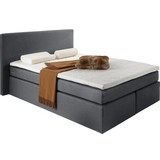 Boxspringbett Virginia 140x200 cm - Anthrazit, Design, Textil (140/200cm) - Carryhome