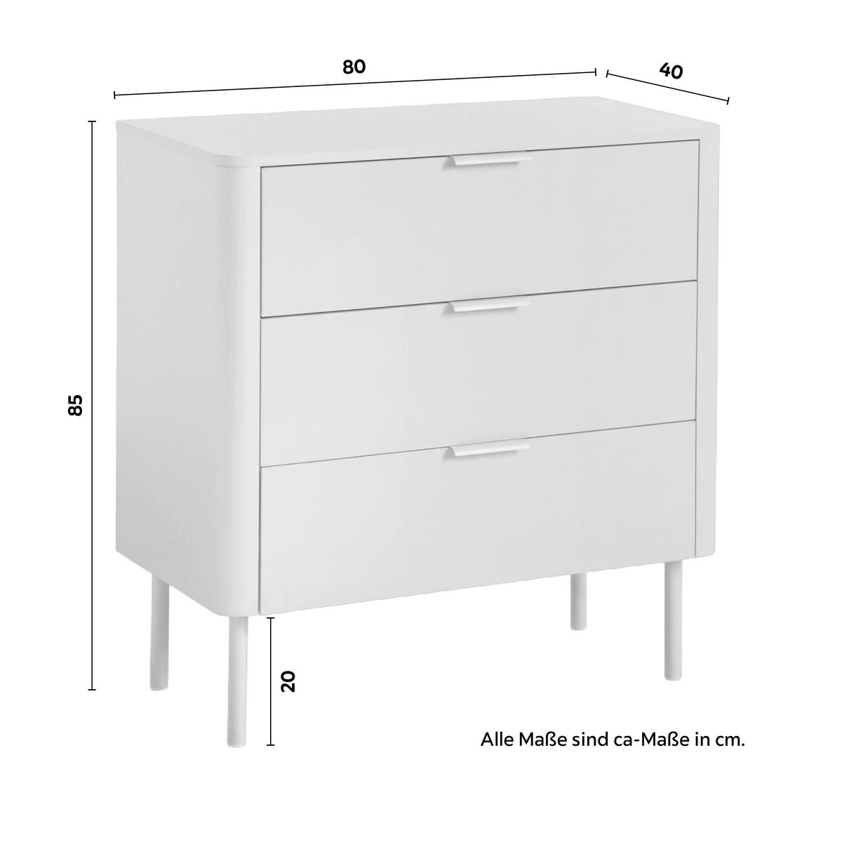 Komoda v kašmírovej farbe MDF/Práškovaný kov - kašmírová, Modern, kov/kompozitné drevo (80/85/40cm) - Bessagi Home