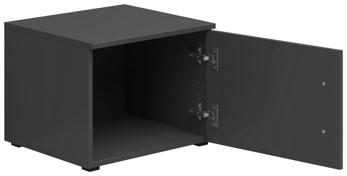 Nadstavec na skriňu MULTISTAURAUM š: 45 cm - čierna/grafitová, Modern, kompozitné drevo/plast (45/35/40cm)