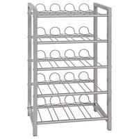 Weinregal Metall Alufarben 35 Flaschen Bxh: 34x59 Cm - Alufarben, MODERN, Metall (34/59/22cm)