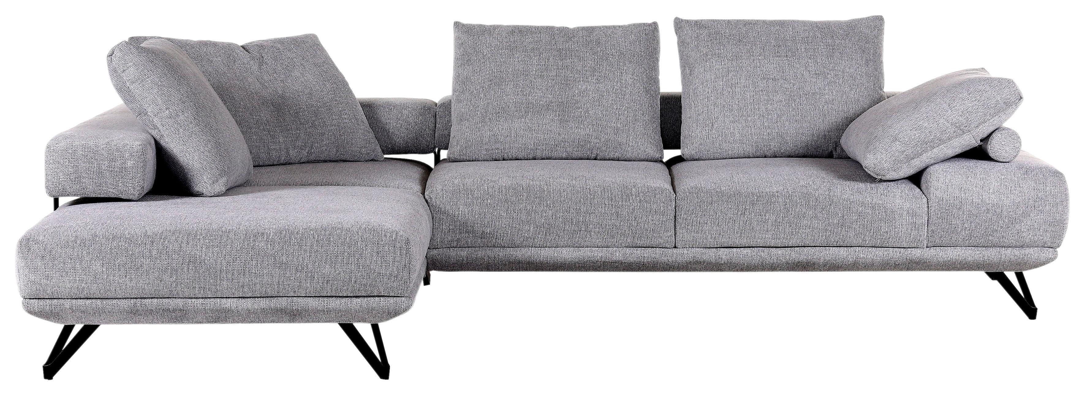 Ecksofa Bolzano - Schwarz/Grau, KONVENTIONELL, Textil (240/310cm) - MID.YOU