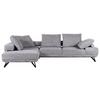 Ecksofa Bolzano - Schwarz/Grau, KONVENTIONELL, Textil (240/310cm) - MID.YOU