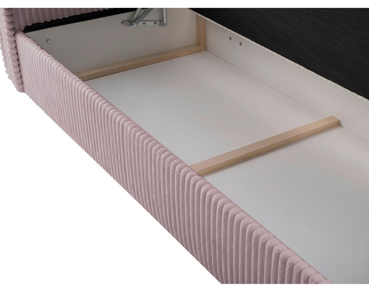 Boxbett Barcelona Lf: 180x200 Pink - Pink/Schwarz, MODERN, Holz/Kunststoff (180/200cm) - MID.YOU