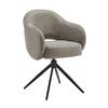 Armlehnstuhl Cord Hellgrau, B: 58cm - Hellgrau/Schwarz, Design, Textil/Metall (58/84/60cm) - Livetastic