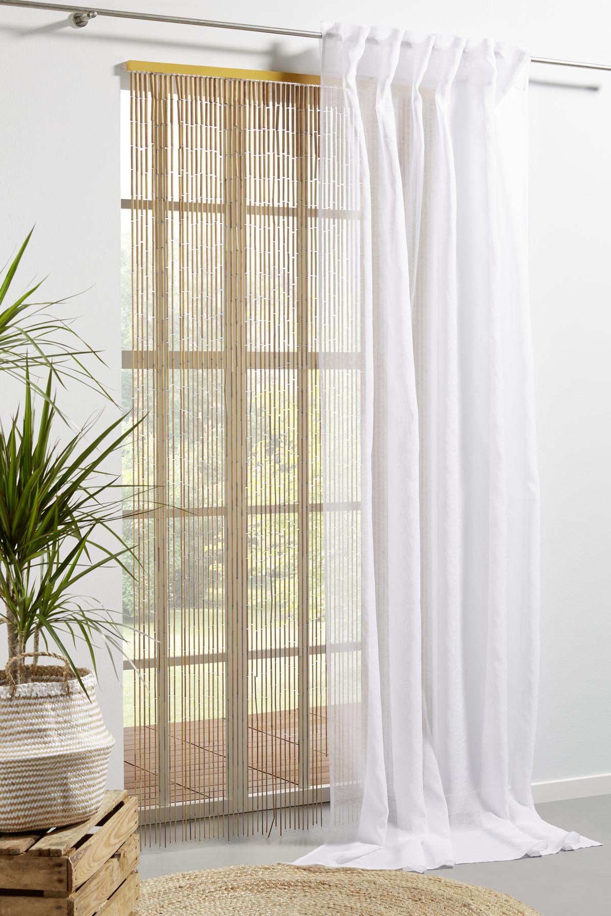 HOTOVÝ ZÁVES Tosca, 2x140/245cm, biela - biela, textil (140/245cm) - Modern Living