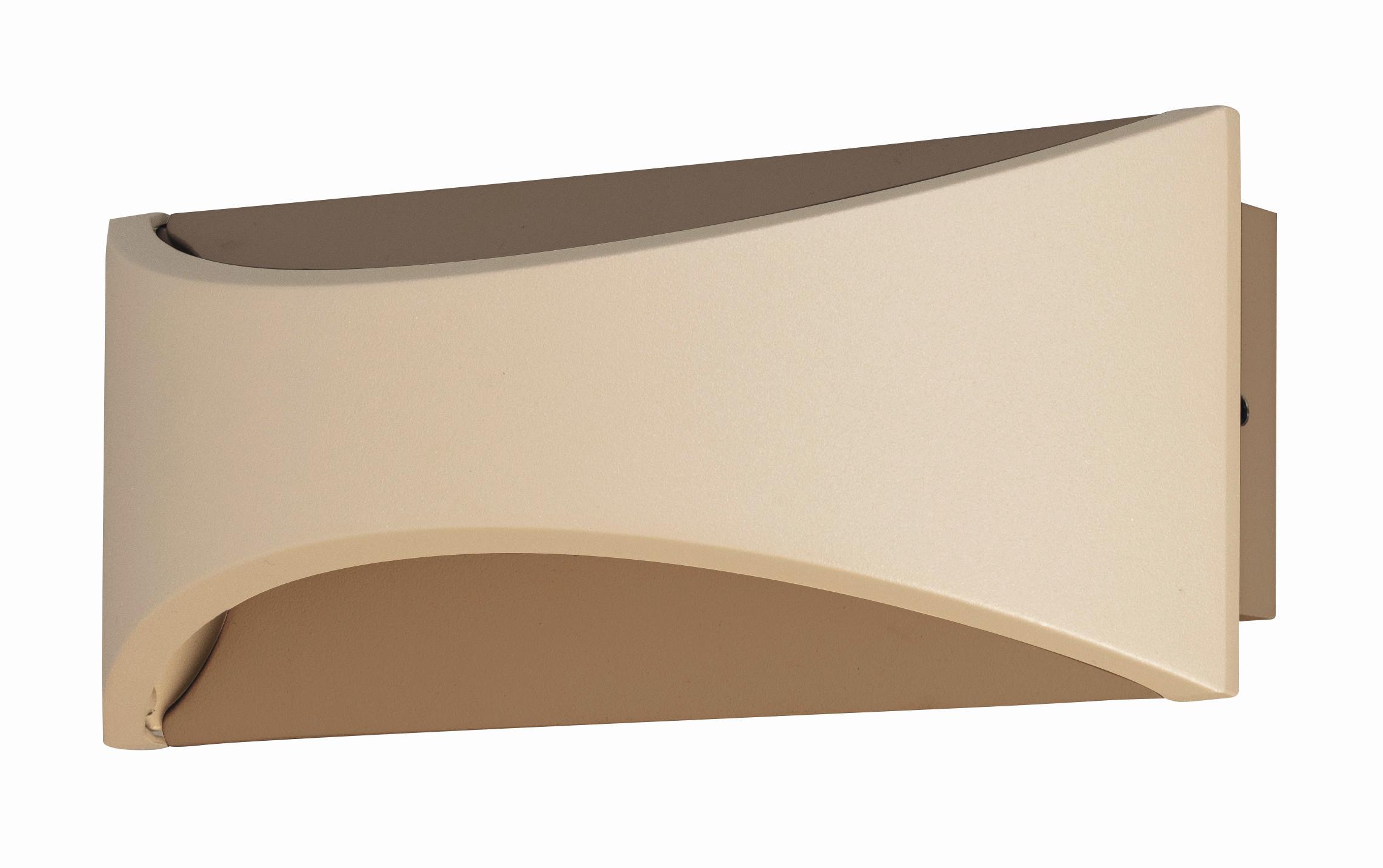 Led-wandleuchte Rio Schwarz D: 22,5 Cm - Sandfarben, KONVENTIONELL, Metall (22,5/9cm) - Fischer & Honsel