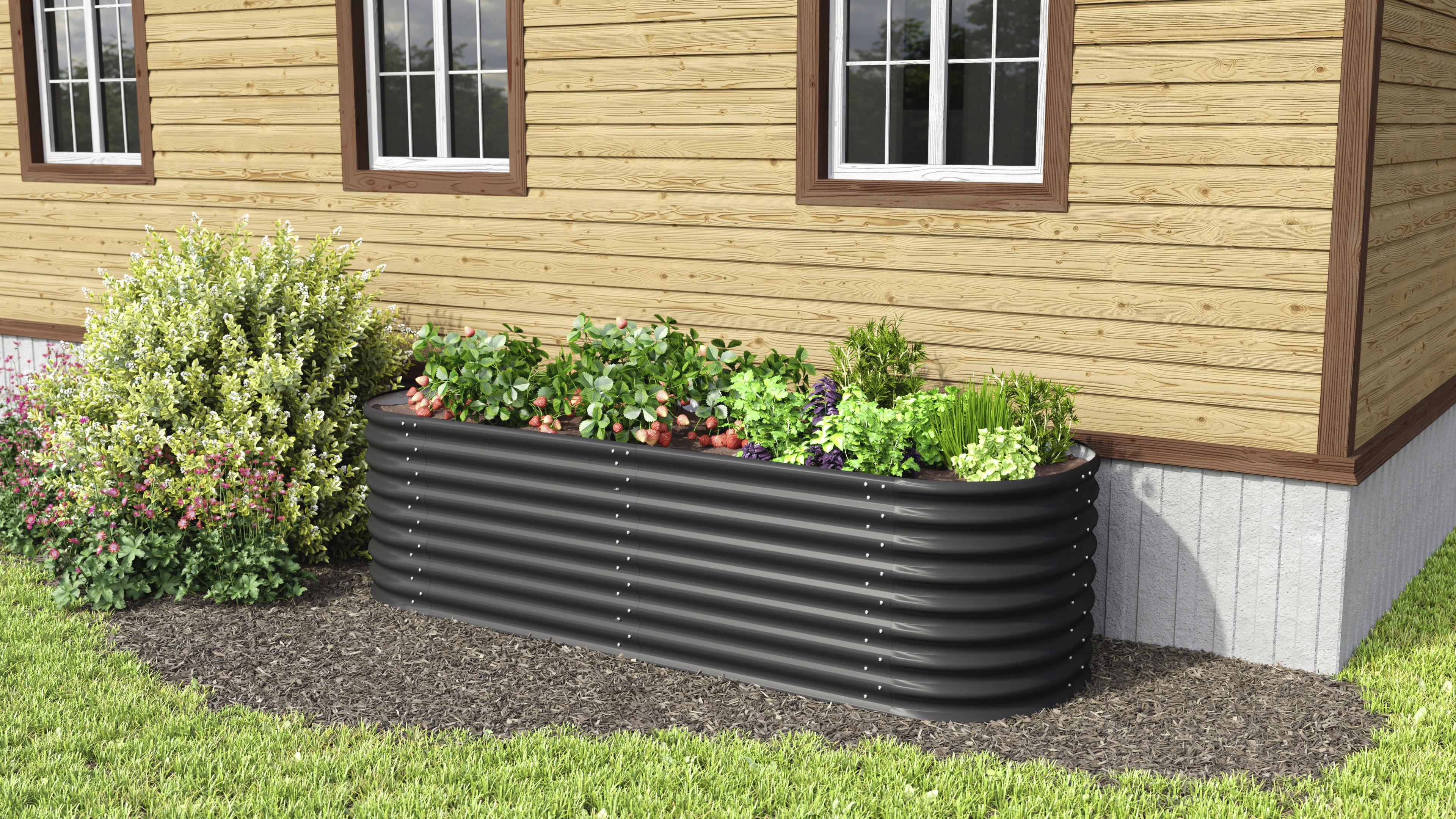 Hochbeet-erweiterung Metall Vita 630 80x63x80 Cm Schwarz - Schwarz, Basics, Metall (80/63/80cm)