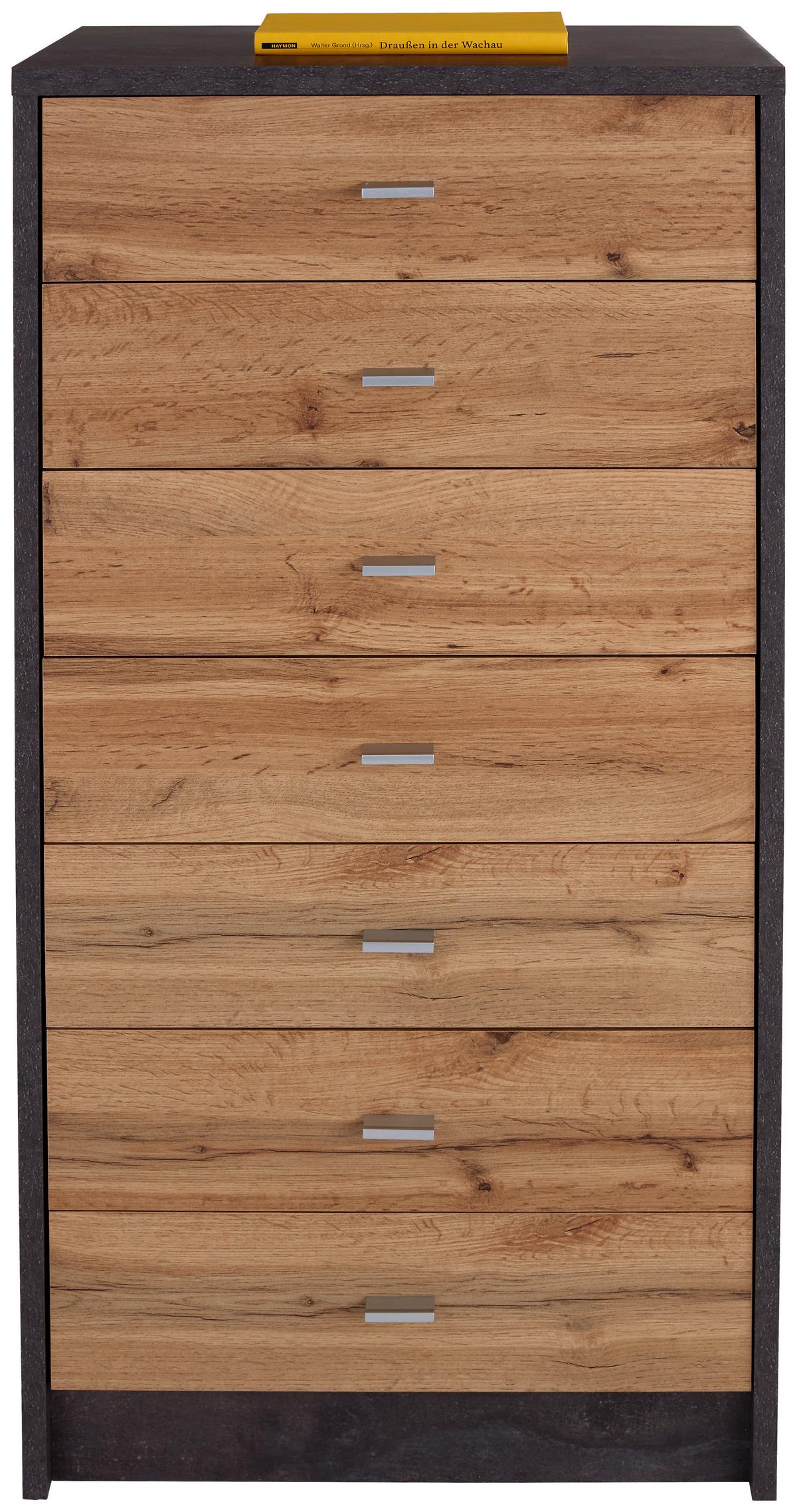 Komód 4-You 50/112 Cm - tölgyfa színű/szürke, Modern, faalapú anyag (50/111.4/34,6cm)