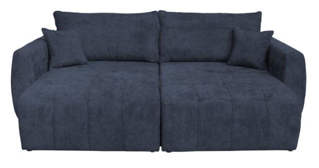 Rozkladacia pohovka BALI, tmavomodrá, s úl. priestorom - čierna/sivá, Modern, drevo/textil (245/74-90/104cm) - Luca Bessoni
