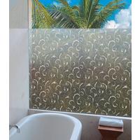 Fensterfolie Statisch Haftend Wirbel-Design 150x67,5 cm - Transparent, KONVENTIONELL, Kunststoff (67,5/150cm)