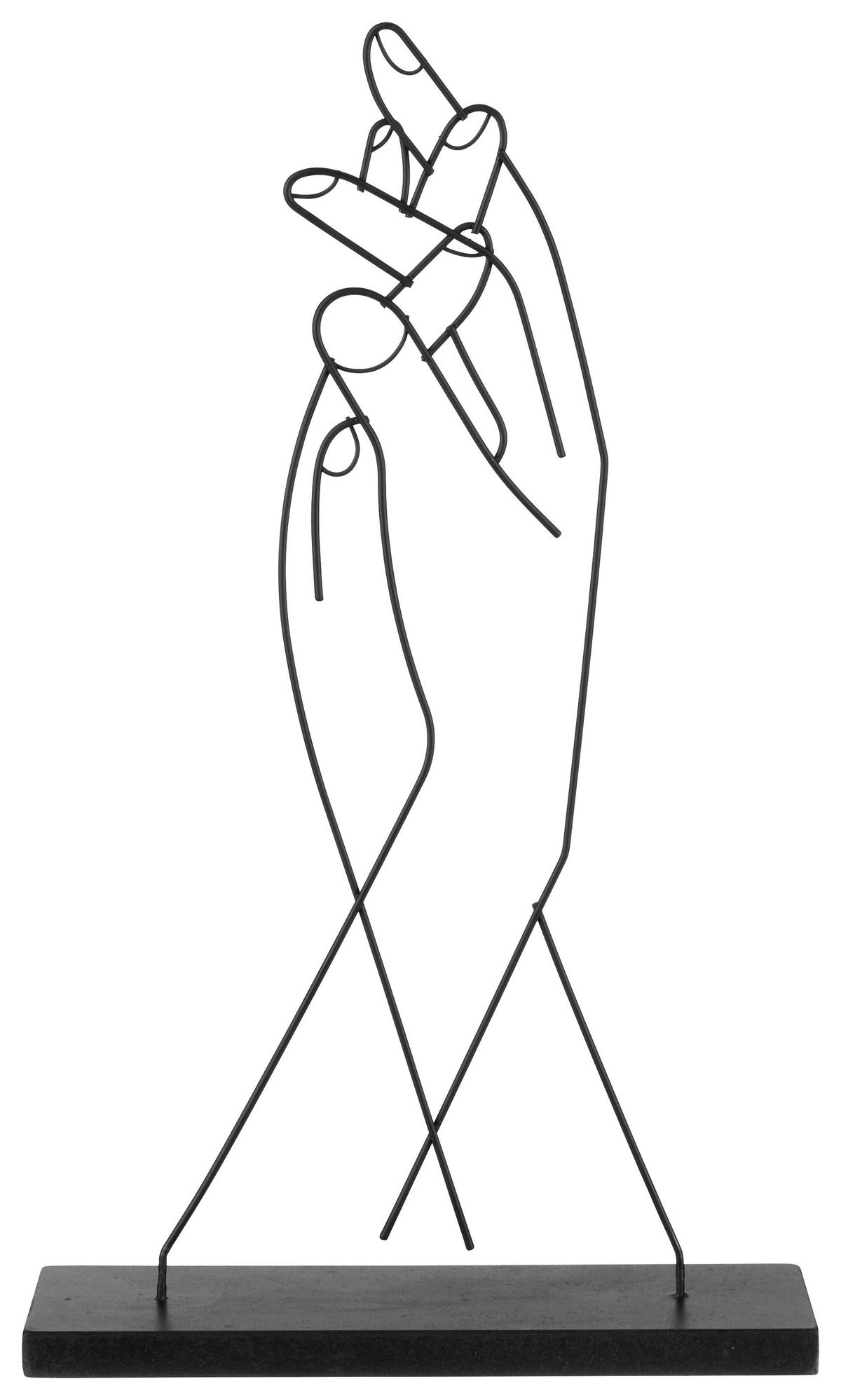 SOCHA HELIN - čierna, Basics, kov (18/35/6cm) - Modern Living