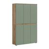 Garderobenschrank Eichefarben/graugrün B: 105 Cm - Eichefarben/Schwarz, Design, Holzwerkstoff (105/175/37cm) - Livetastic