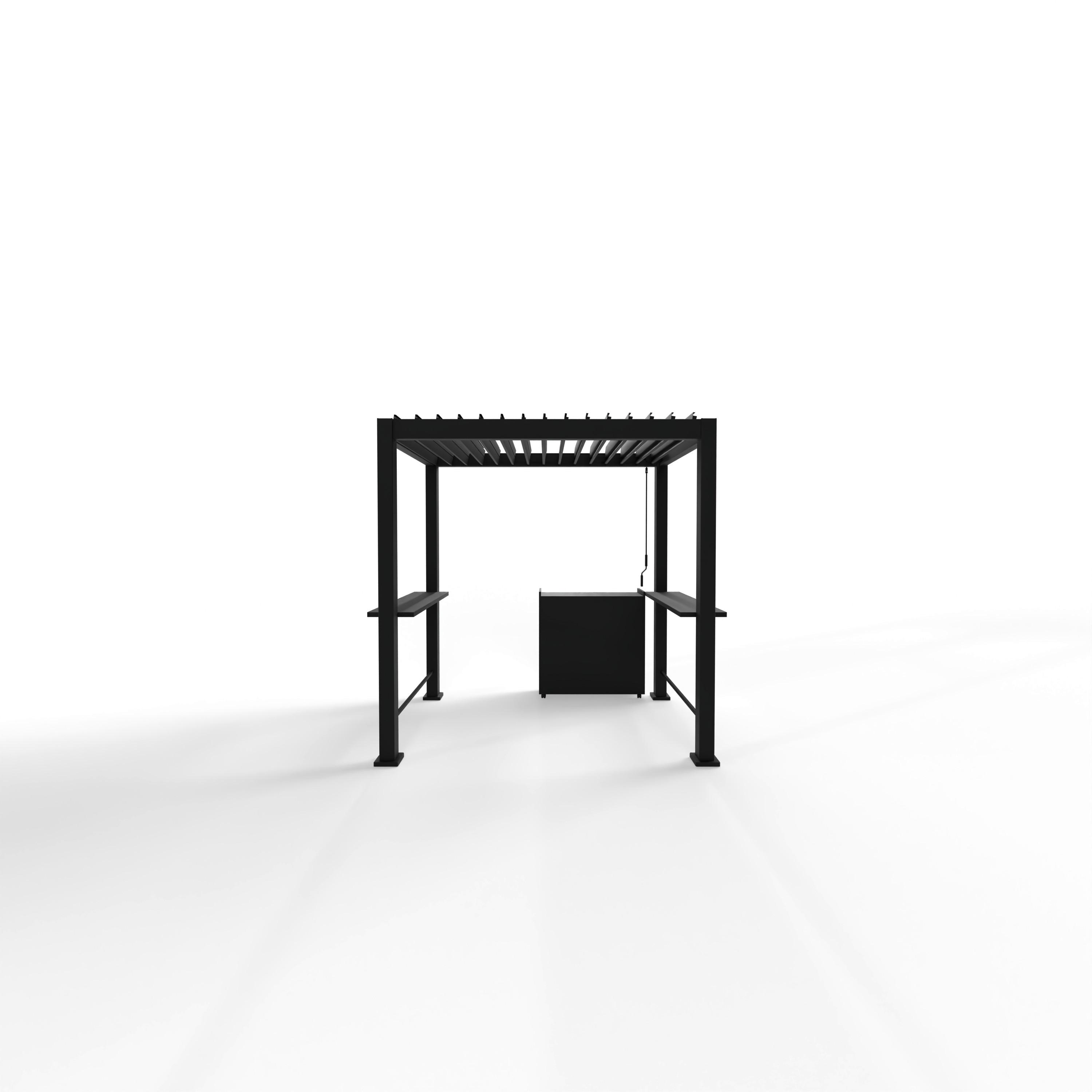 Pergola Basic BBQ - Anthrazit, LIFESTYLE, Metall (150/240/250cm) - Gardenson