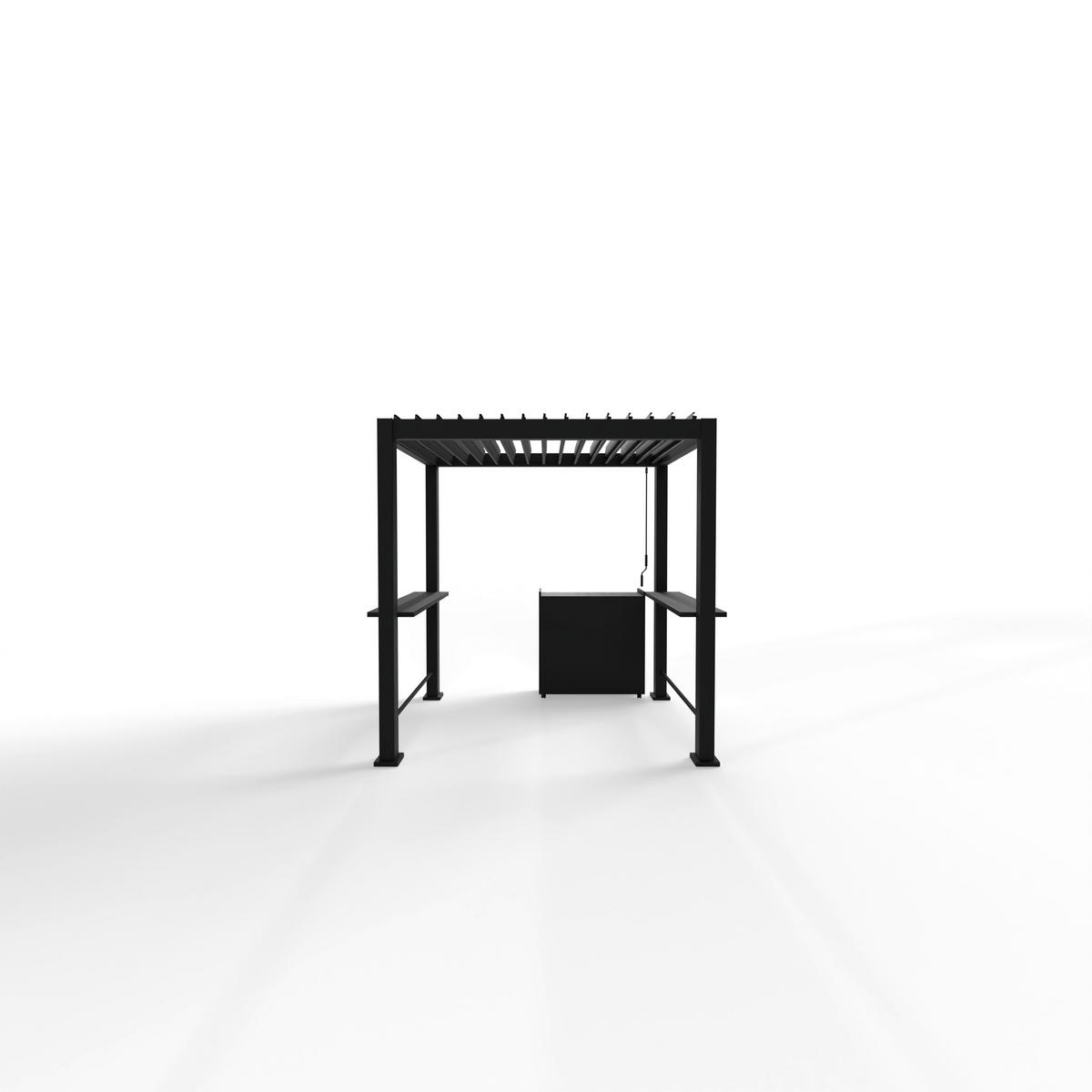 Pergola Basic Bbq - Anthrazit, LIFESTYLE, Metall (150/240/250cm) - Gardenson