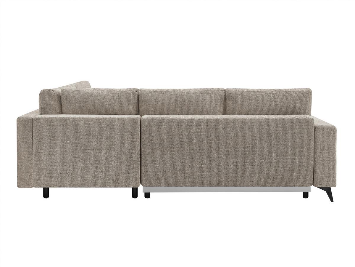 Ecksofa Texas Recr-Rechts Hellbraun S: 259x203 cm - Hellbraun/Schwarz, KONVENTIONELL, Holz (259/92/203cm)