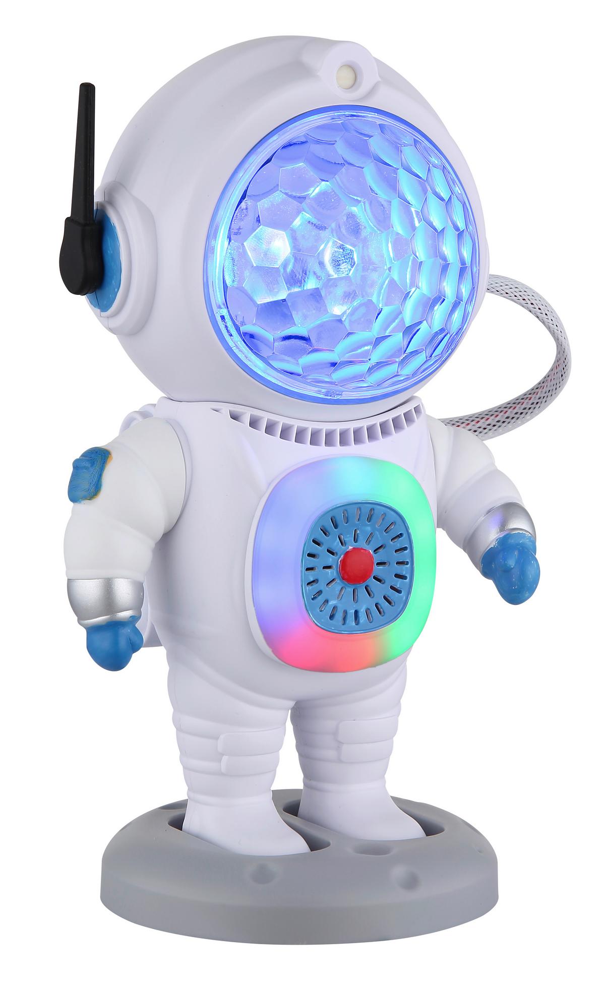 LED-Tischleuchte Cosmo L: 12cm Weiß Schwarz Blau Rot Klar - Klar/Blau, Trend, Kunststoff (12/11/22cm) - Globo