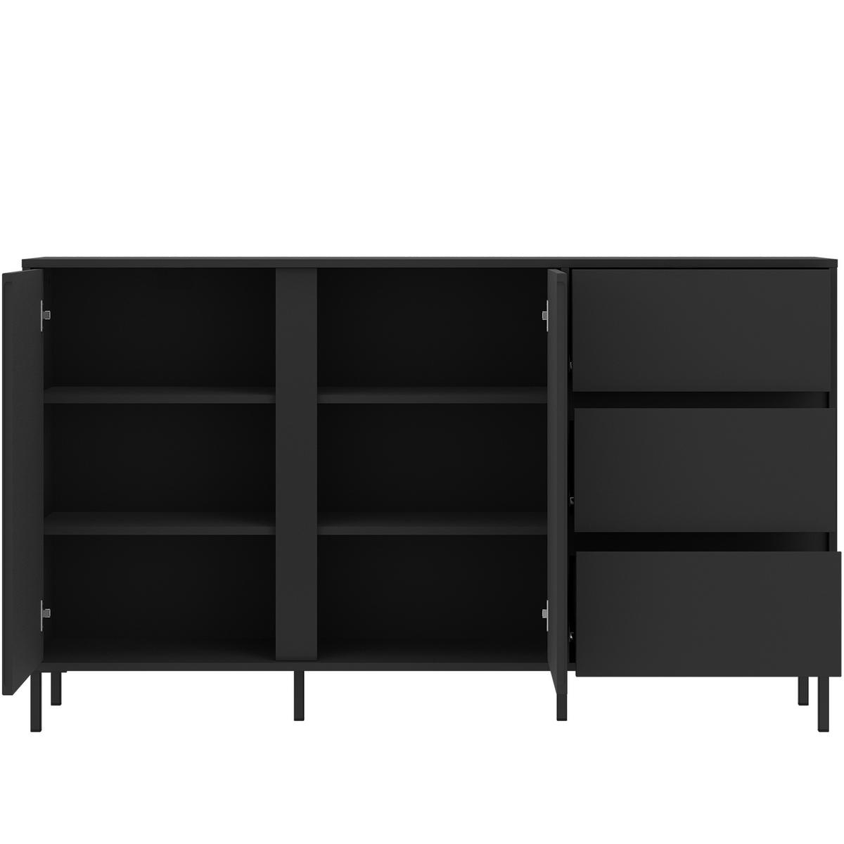Kommode Avenale Anthrazit B: 157,8 Cm - Anthrazit/Schwarz, Trend, Holzwerkstoff (157,8/91,6/40cm)