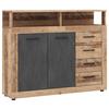 Kommode 119,5cm Luna A Anthrazit - Eichefarben/Anthrazit, Design, Holzwerkstoff (119,5/96,8/32cm) - MID.YOU