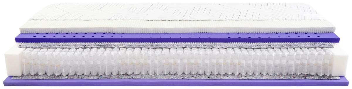 Latexmatratze Euphory 160x200cm Extra Fest - Weiß/Grau, Textil (160/200cm) - Sembella