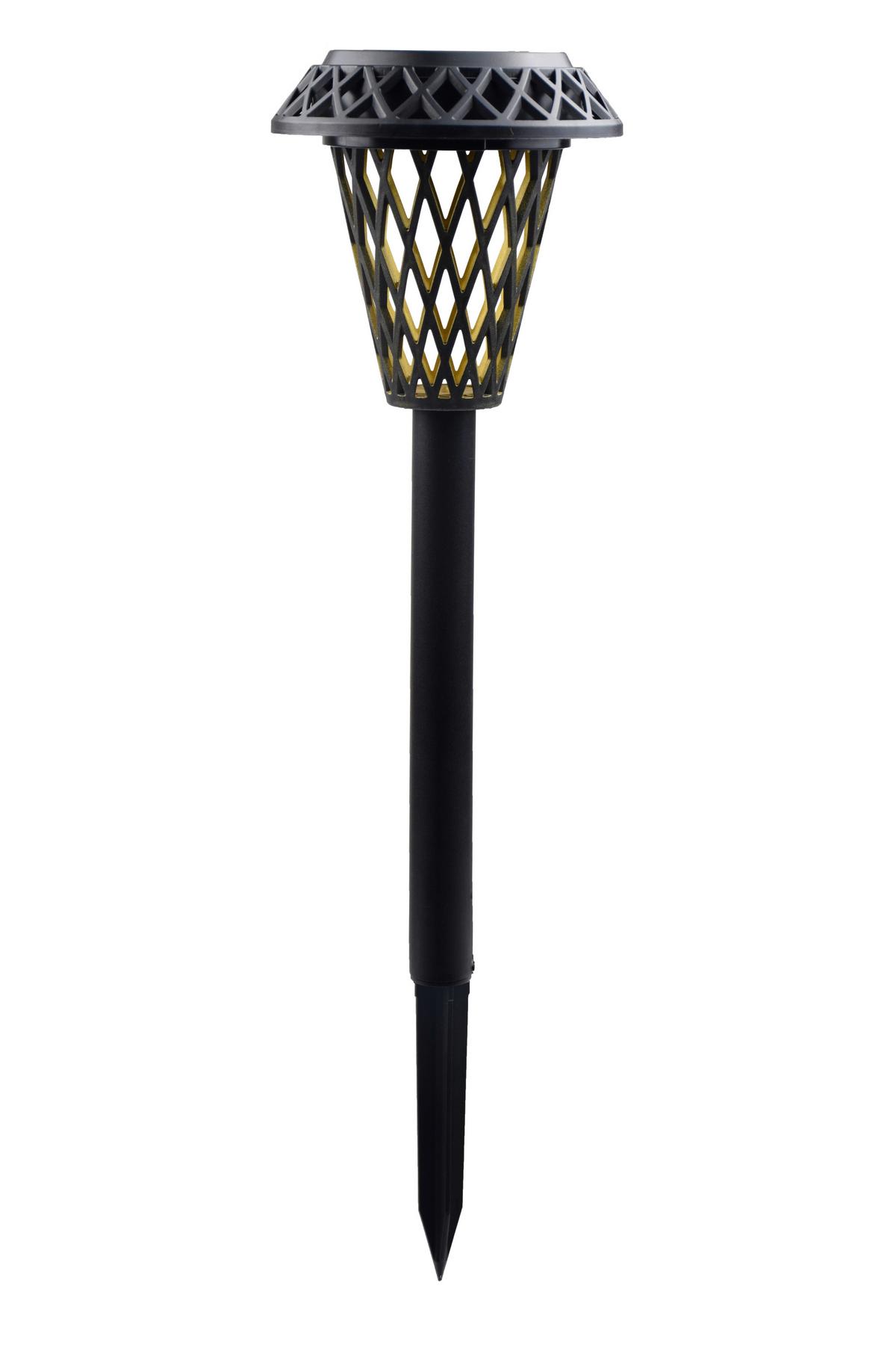 Solarleuchte Mit Erdspieß 1 Dekoleuchtmittel H: 43 Cm - Schwarz, KONVENTIONELL, Kunststoff (11,8/11,8/43cm) - Homezone