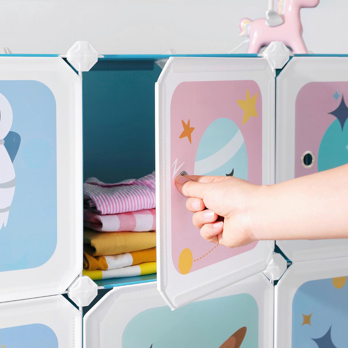 Plastic Cube Storage Blau B: 123 cm - Blau, MODERN, Kunststoff/Metall (123/123/31cm) - MID.YOU