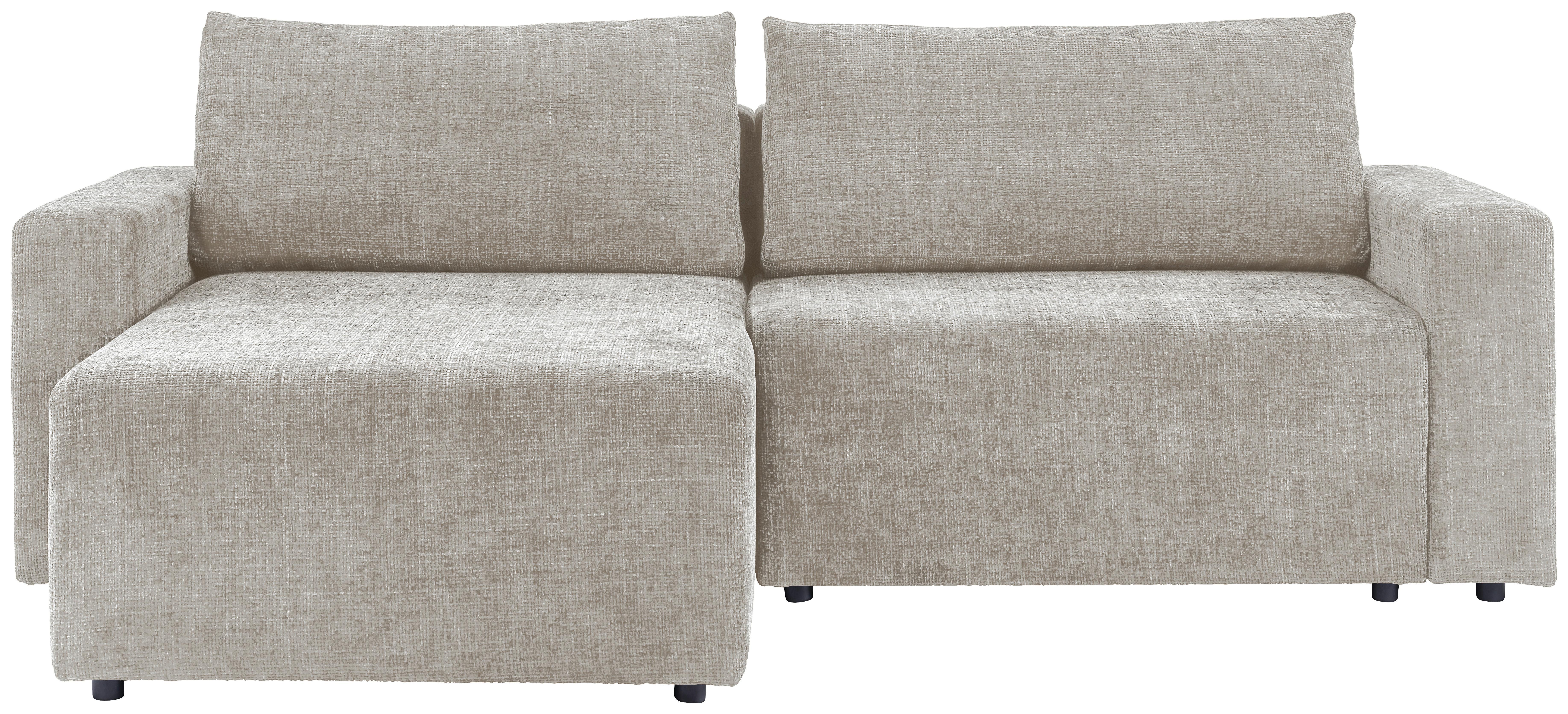 Ecksofa Dallas - Beige/Schwarz, MODERN, Holz/Kunststoff (173/258cm)