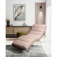 Relaxliege Swing Silver Rosa B: 65 cm - Silberfarben/Rosa, Design, Textil (65/65-95/171cm) - Livetastic